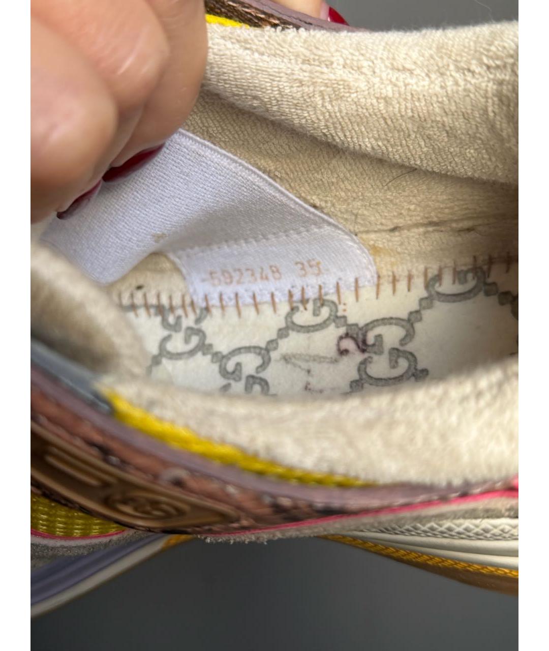 GUCCI Мульти кожаные кроссовки, фото 5