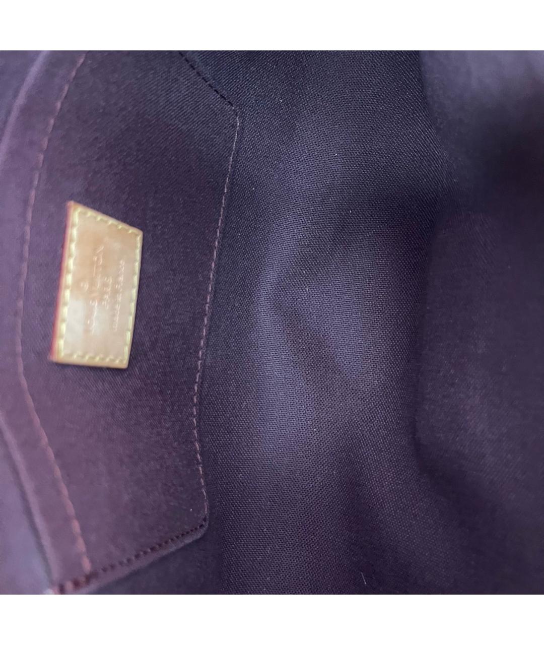 LOUIS VUITTON Коричневая кожаная сумка через плечо, фото 9