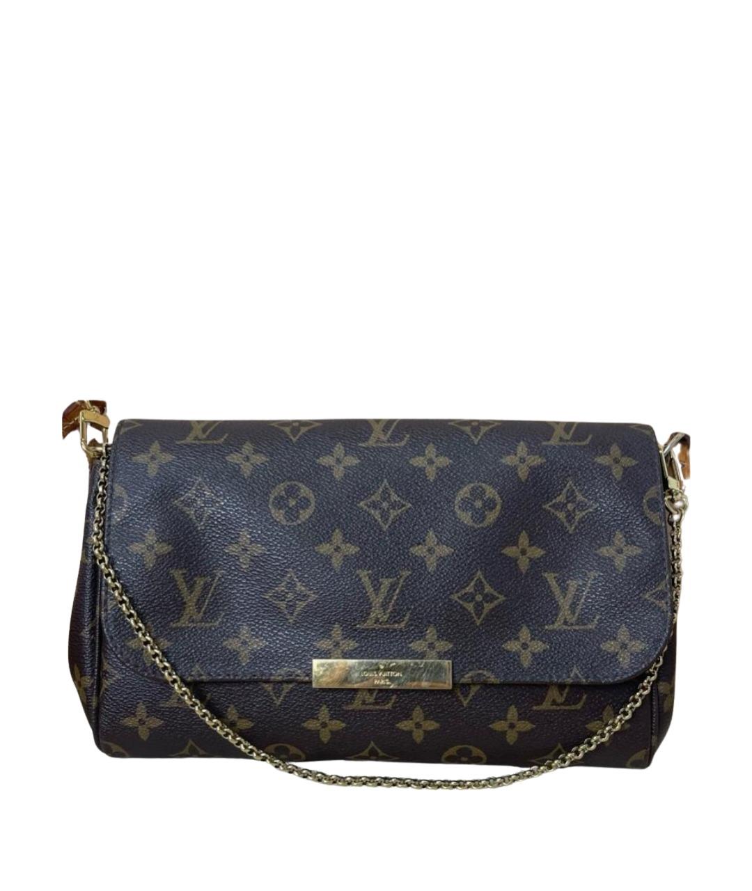 LOUIS VUITTON Коричневая кожаная сумка через плечо, фото 1