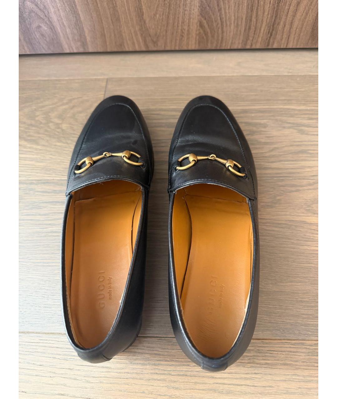 GUCCI Черные кожаные лоферы, фото 3