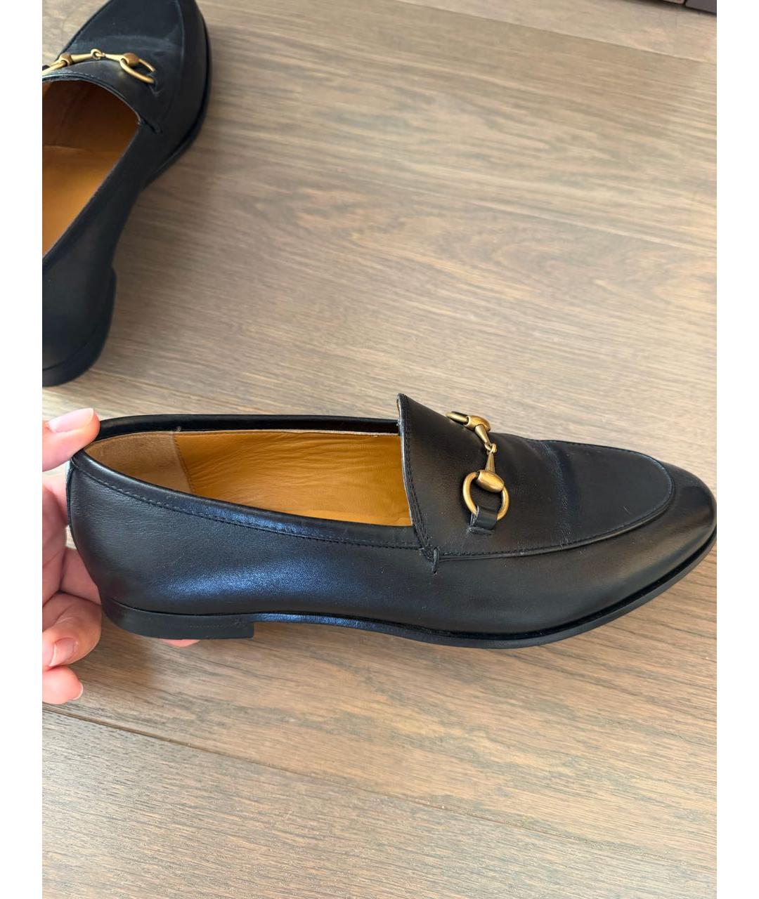 GUCCI Черные кожаные лоферы, фото 6