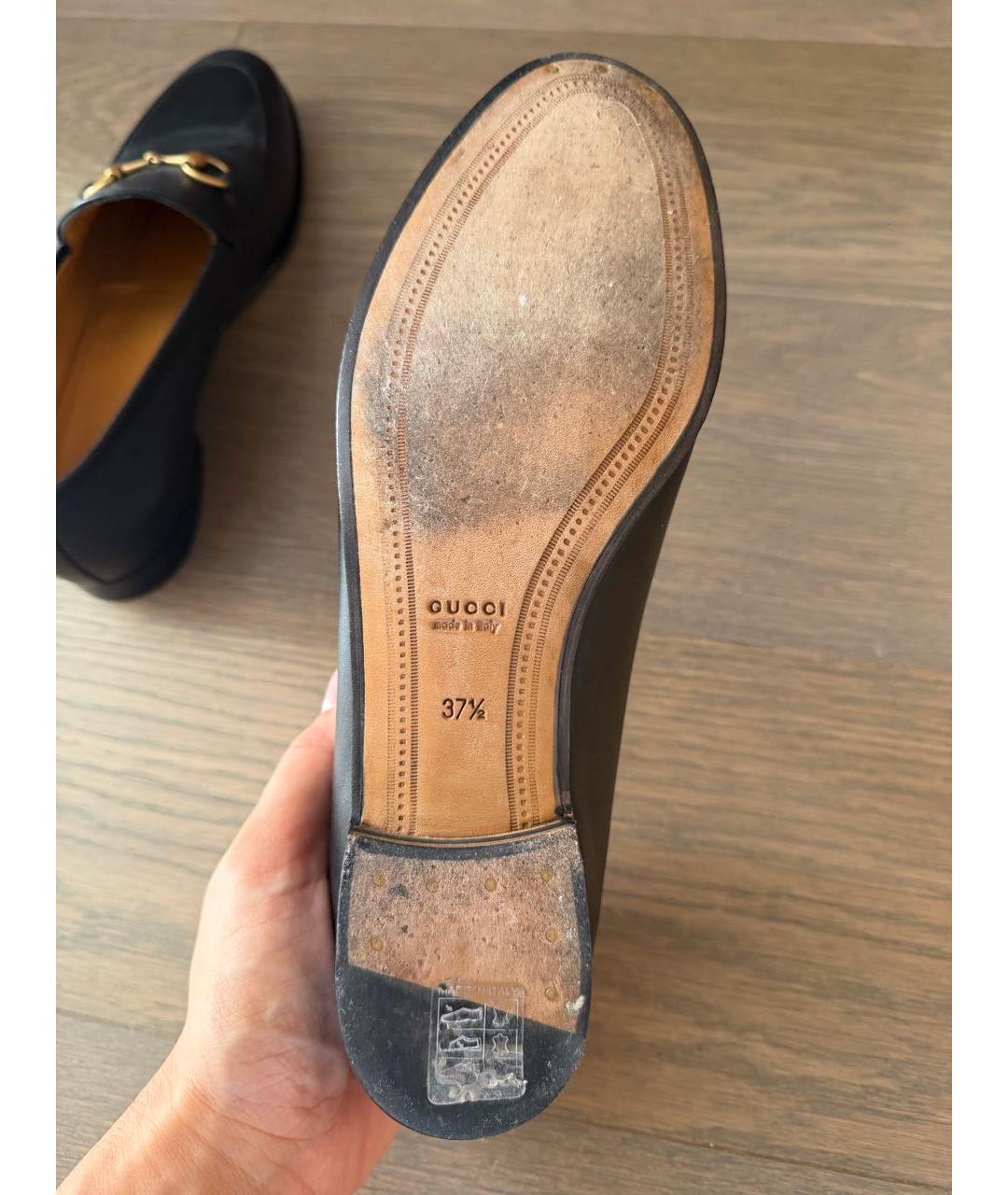 GUCCI Черные кожаные лоферы, фото 7