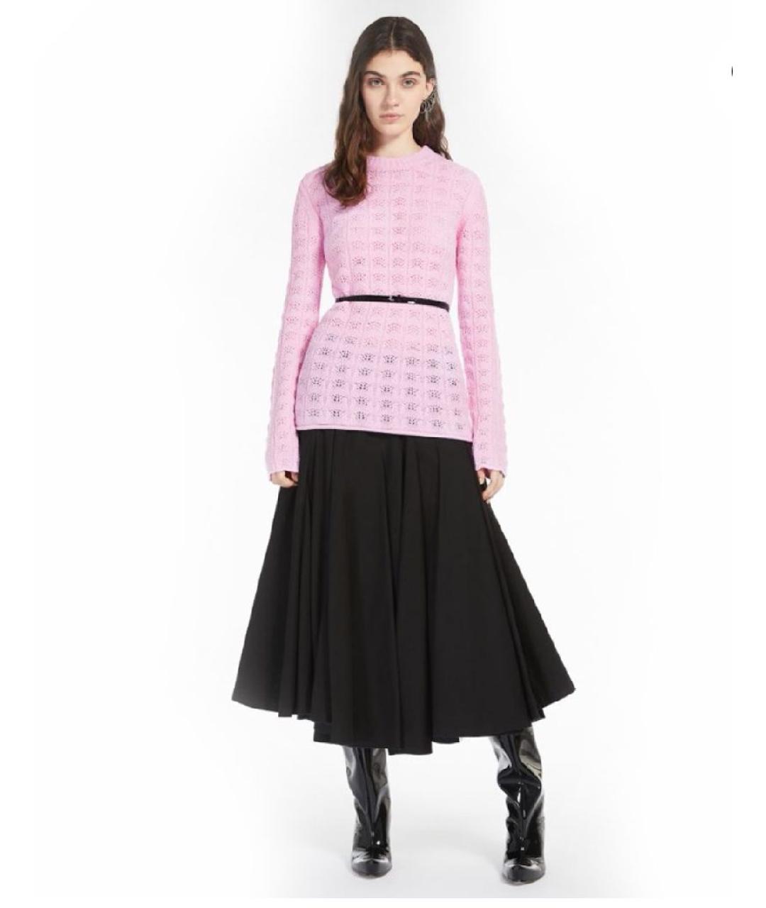 SPORTMAX Розовый шерстяной джемпер / свитер, фото 2