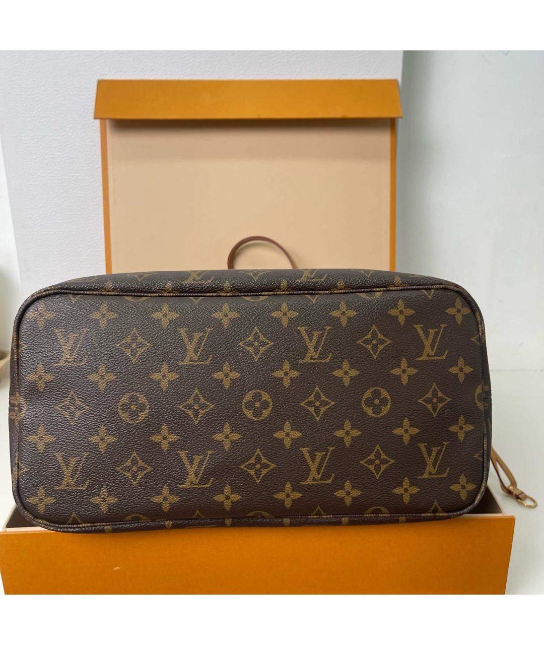 LOUIS VUITTON Коричневая сумка тоут из канвы, фото 6