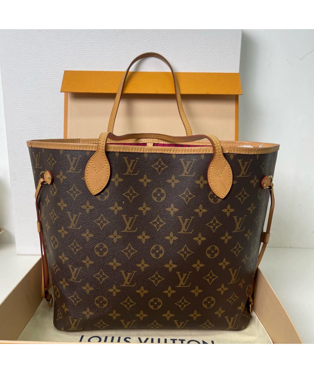 LOUIS VUITTON Коричневая сумка тоут из канвы, фото 2