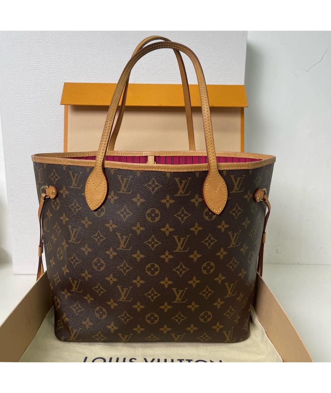 LOUIS VUITTON Коричневая сумка тоут из канвы, фото 10