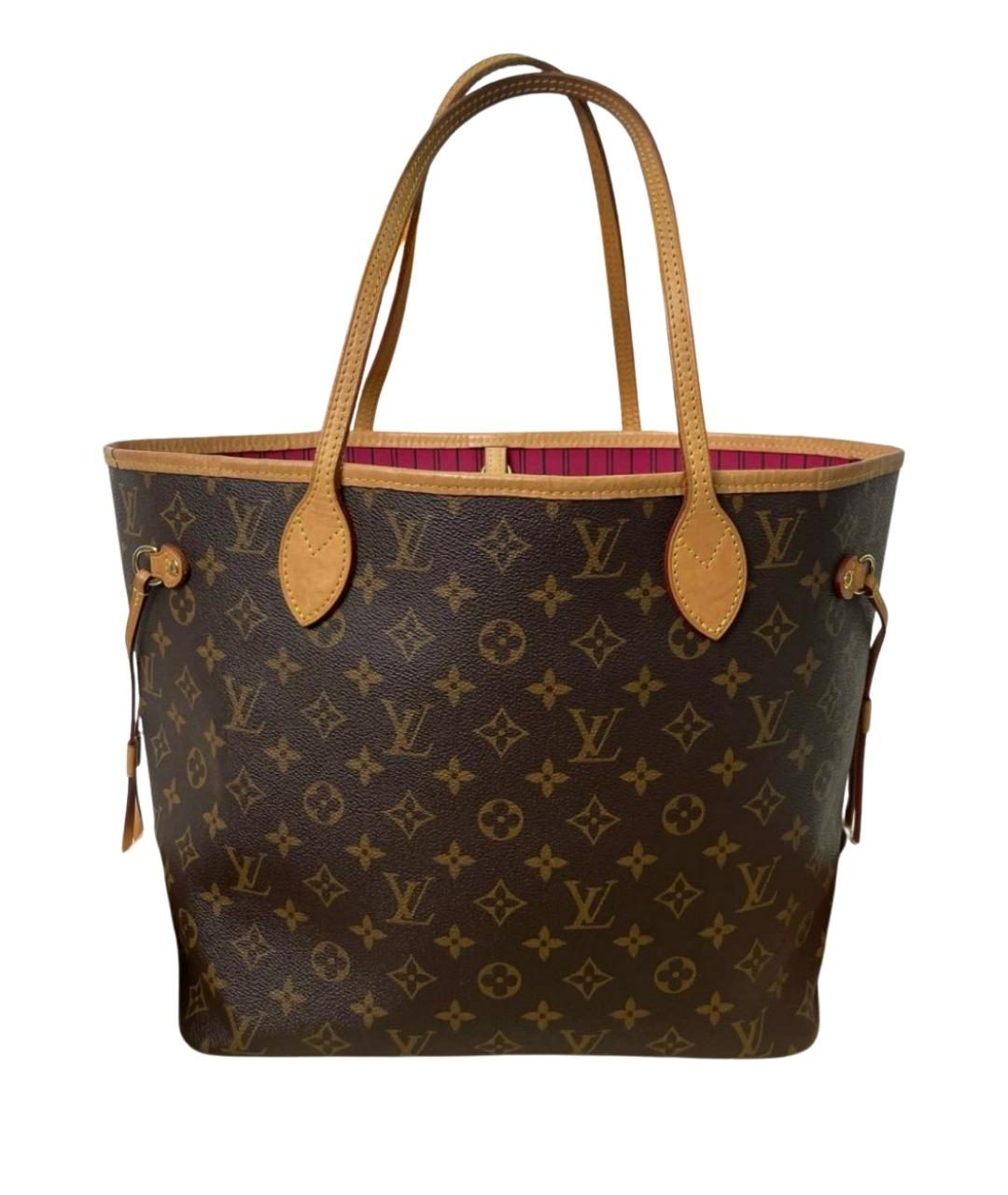 LOUIS VUITTON Коричневая сумка тоут из канвы, фото 1