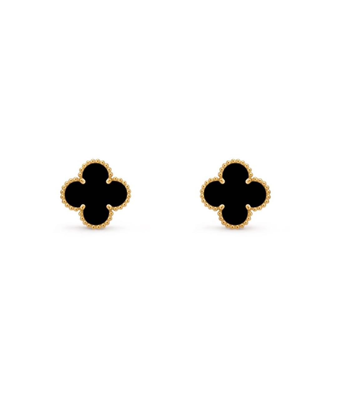 VAN CLEEF & ARPELS Черные серьги из желтого золота, фото 7