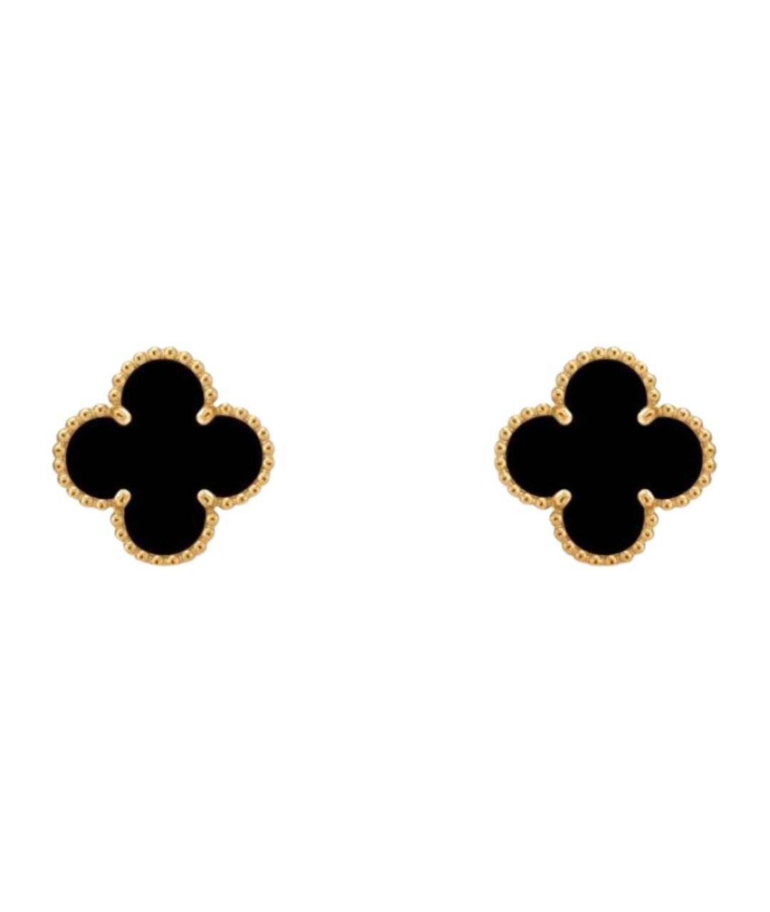 VAN CLEEF & ARPELS Черные серьги из желтого золота, фото 1
