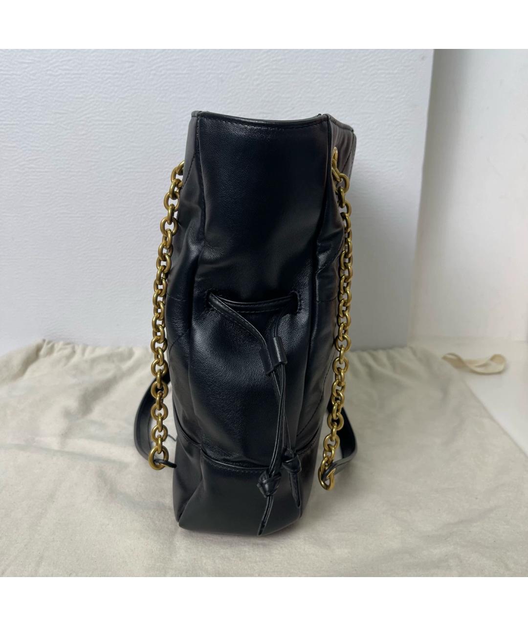 SAINT LAURENT Черная кожаная сумка через плечо, фото 4
