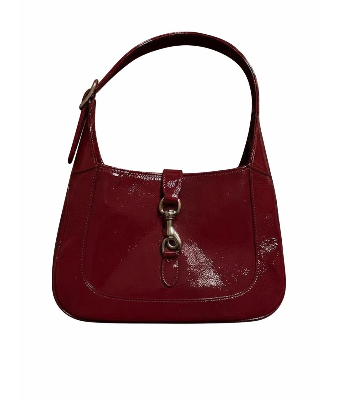 GUCCI Бордовая кожаная сумка через плечо, фото 1