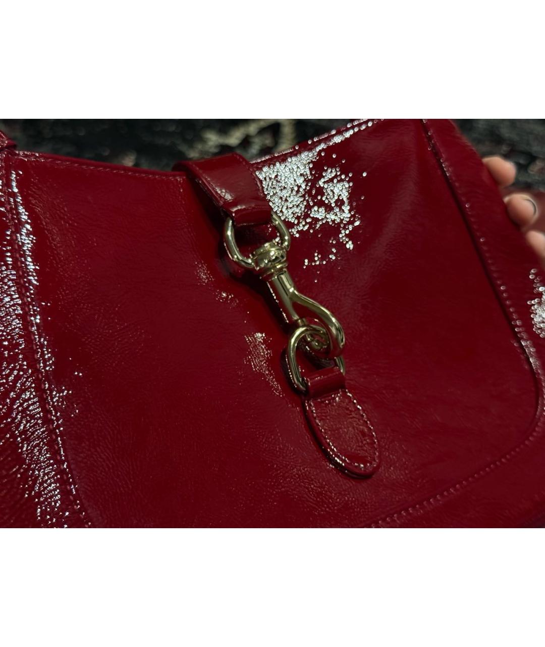 GUCCI Бордовая кожаная сумка через плечо, фото 5