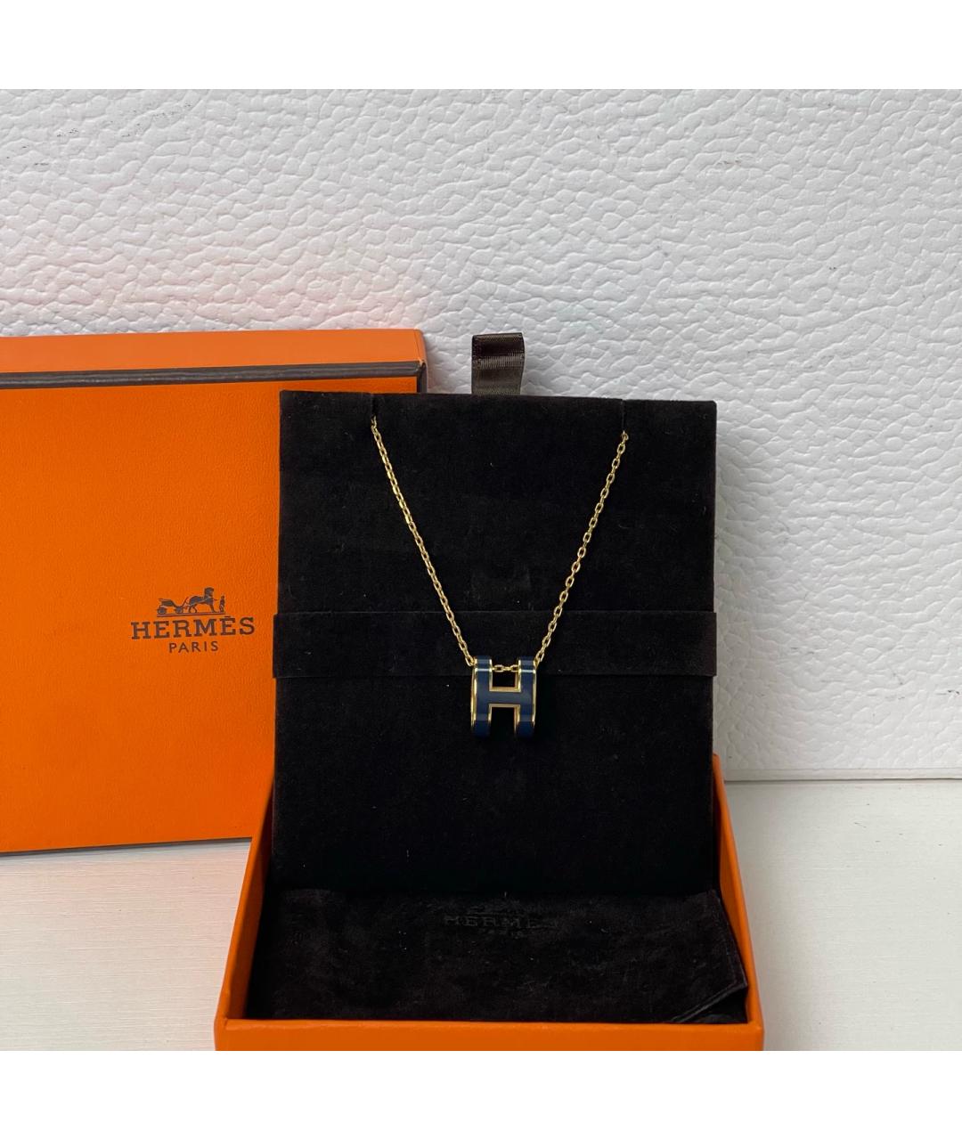 HERMES Темно-синяя металлическая подвеска, фото 7