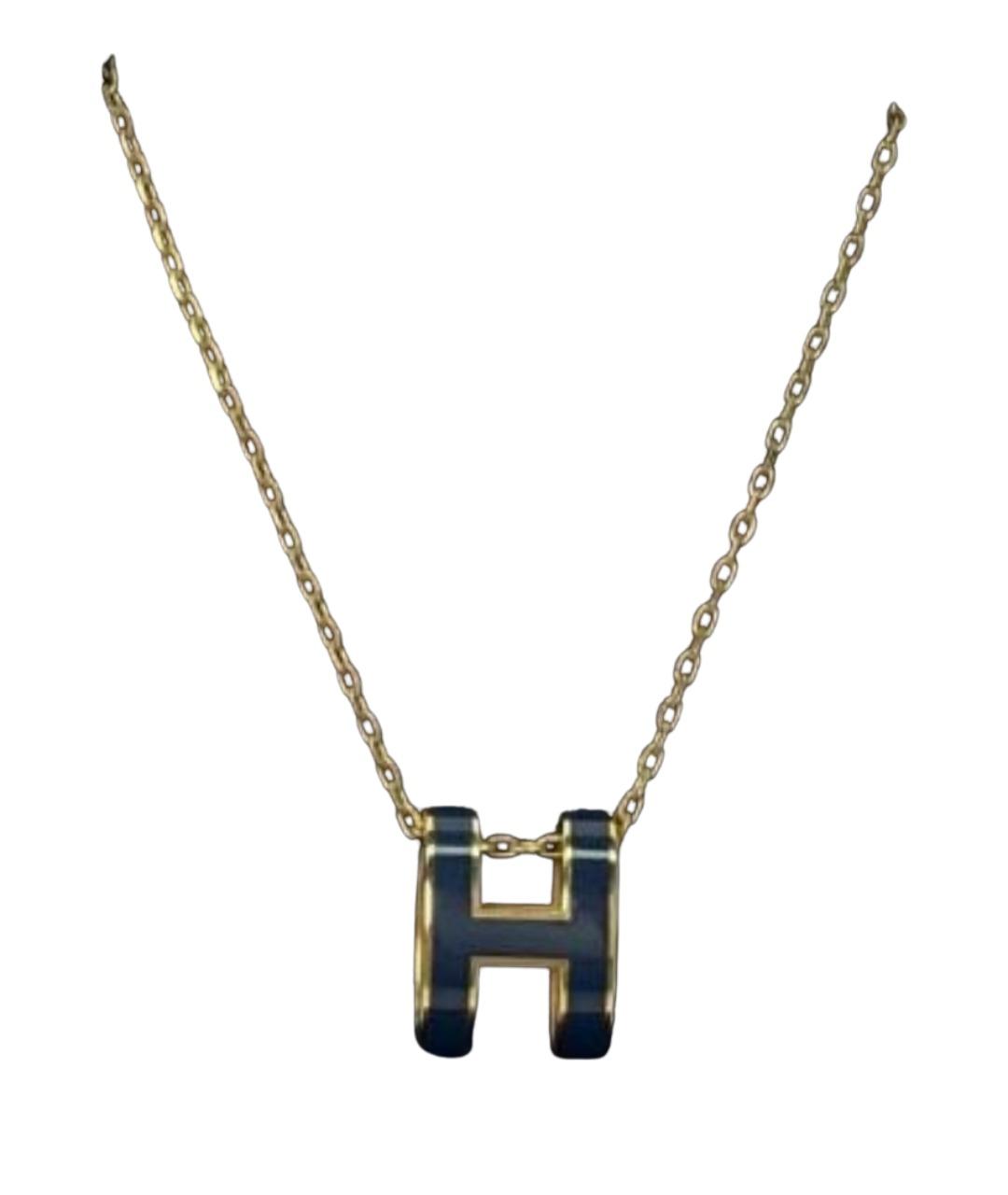 HERMES Темно-синяя металлическая подвеска, фото 1