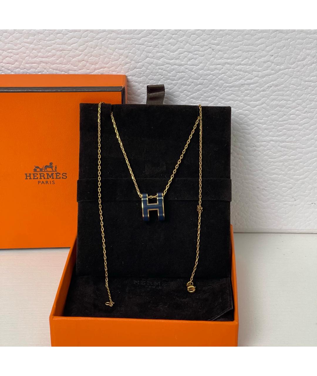HERMES Темно-синяя металлическая подвеска, фото 4