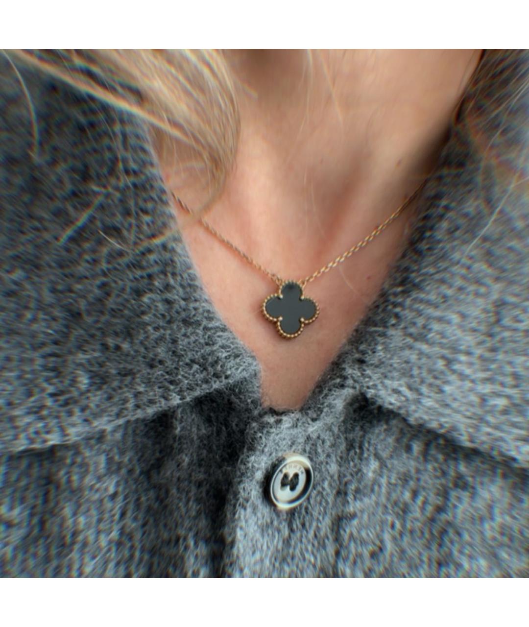 VAN CLEEF & ARPELS Черное колье из желтого золота, фото 4