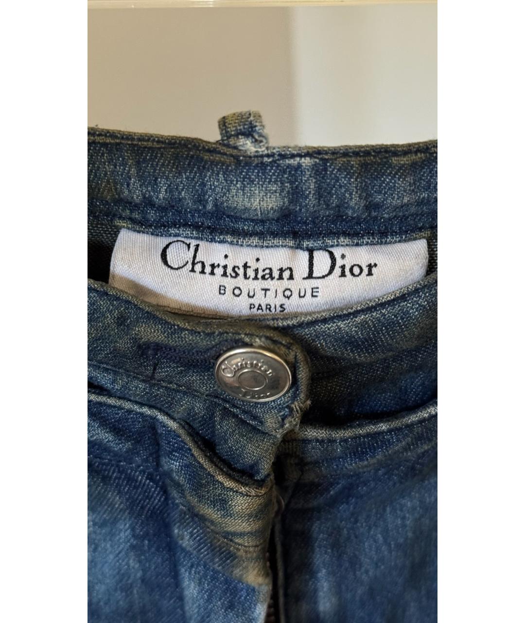 CHRISTIAN DIOR Голубые прямые джинсы, фото 4