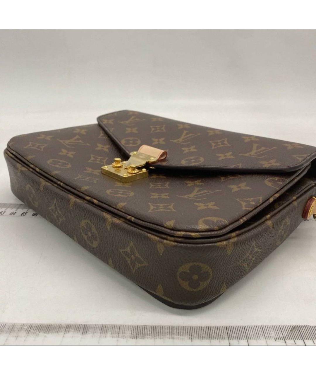 LOUIS VUITTON Коричневая сумка через плечо из канвы, фото 4