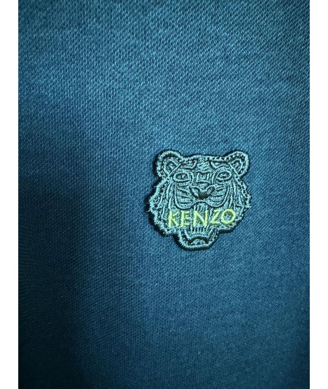 KENZO Зеленое хлопковое поло с коротким рукавом, фото 4