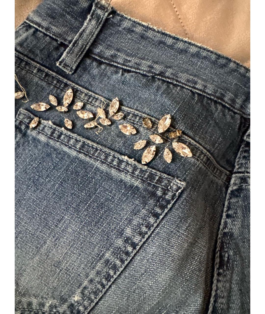 DOLCE&GABBANA Синие хлопковые джинсы слим, фото 5