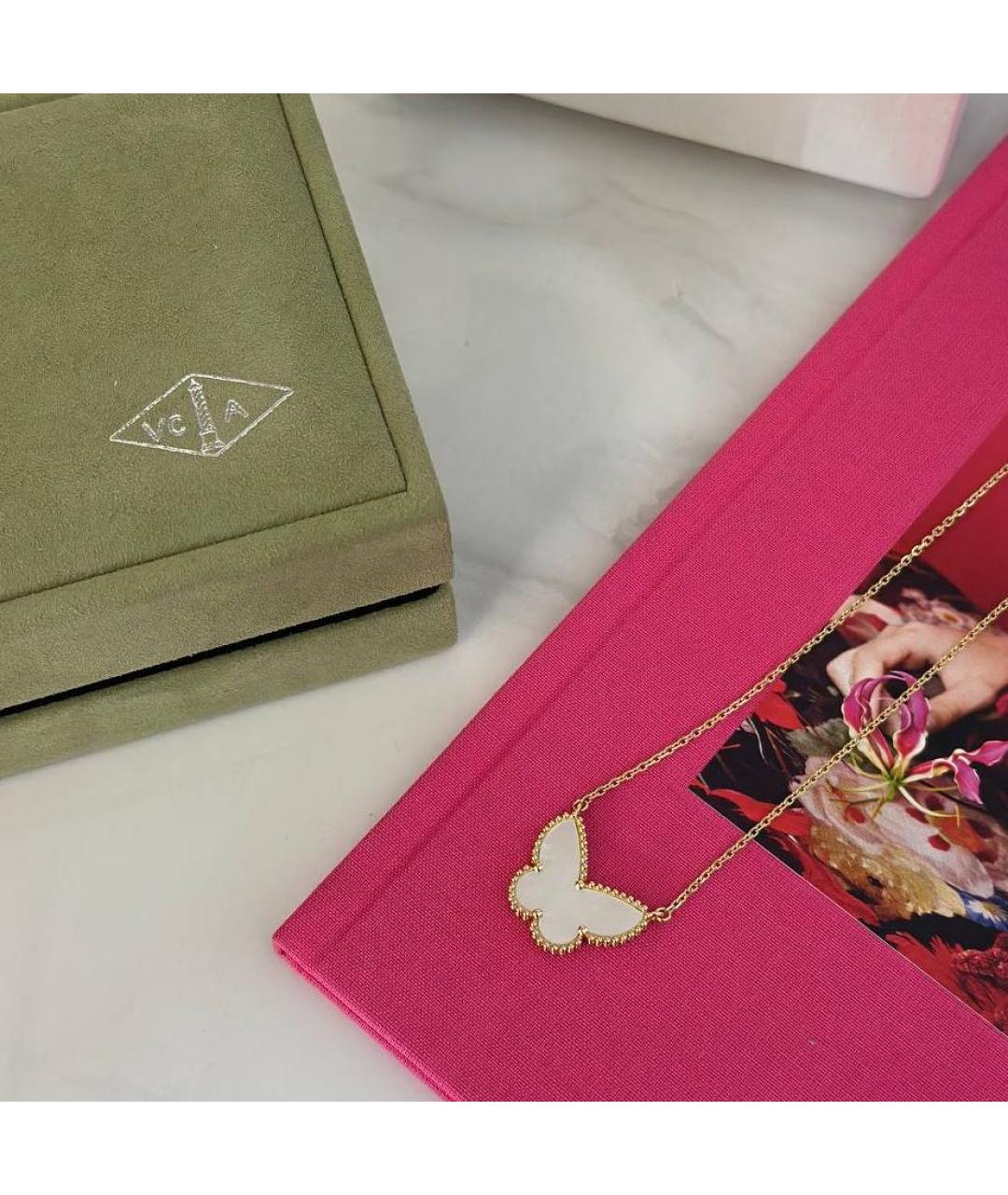 VAN CLEEF & ARPELS Белое колье из желтого золота, фото 2