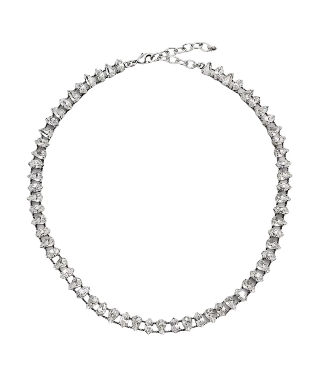 SAINT LAURENT Серебряное металлическое колье, фото 1