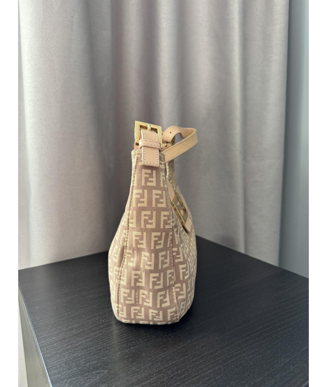 FENDI Розовая тканевая сумка с короткими ручками, фото 2