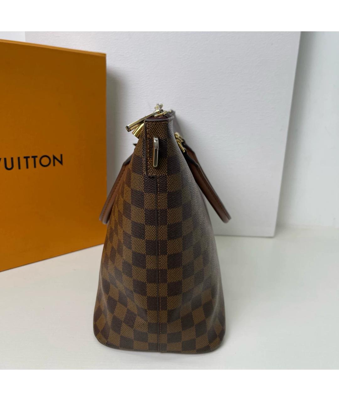 LOUIS VUITTON Коричневая сумка с короткими ручками из канвы, фото 3