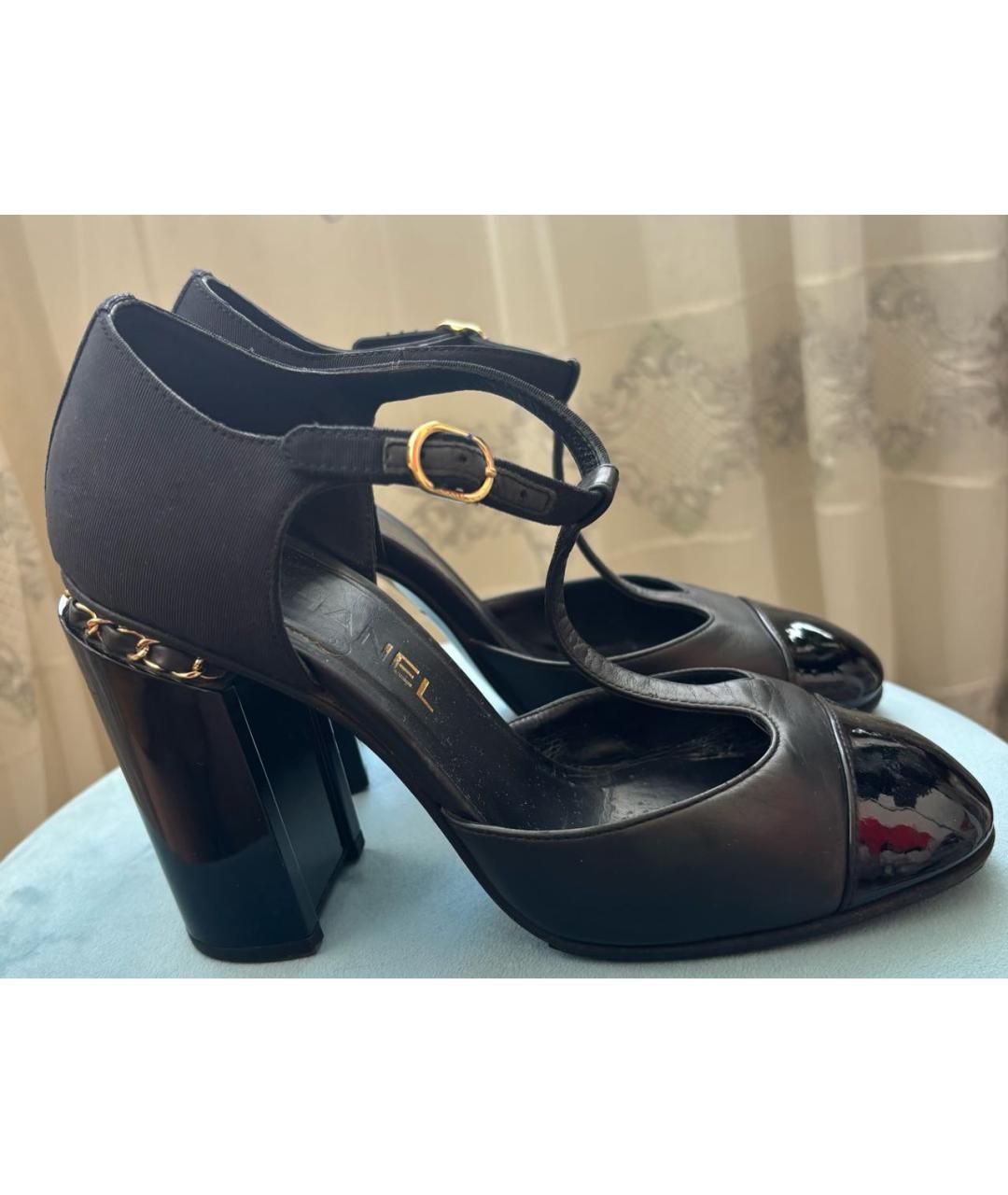 CHANEL Черные кожаные туфли, фото 7