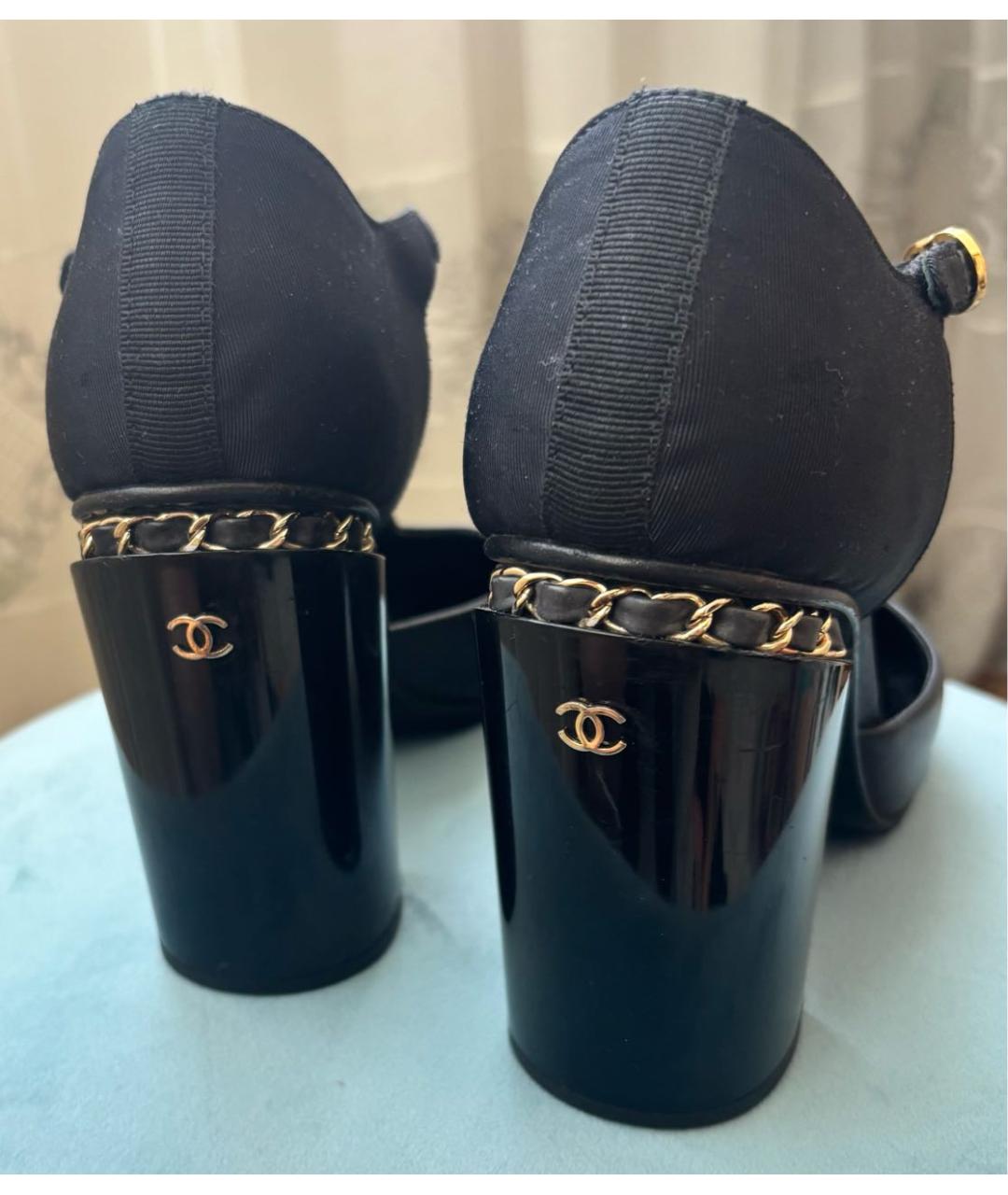 CHANEL Черные кожаные туфли, фото 4