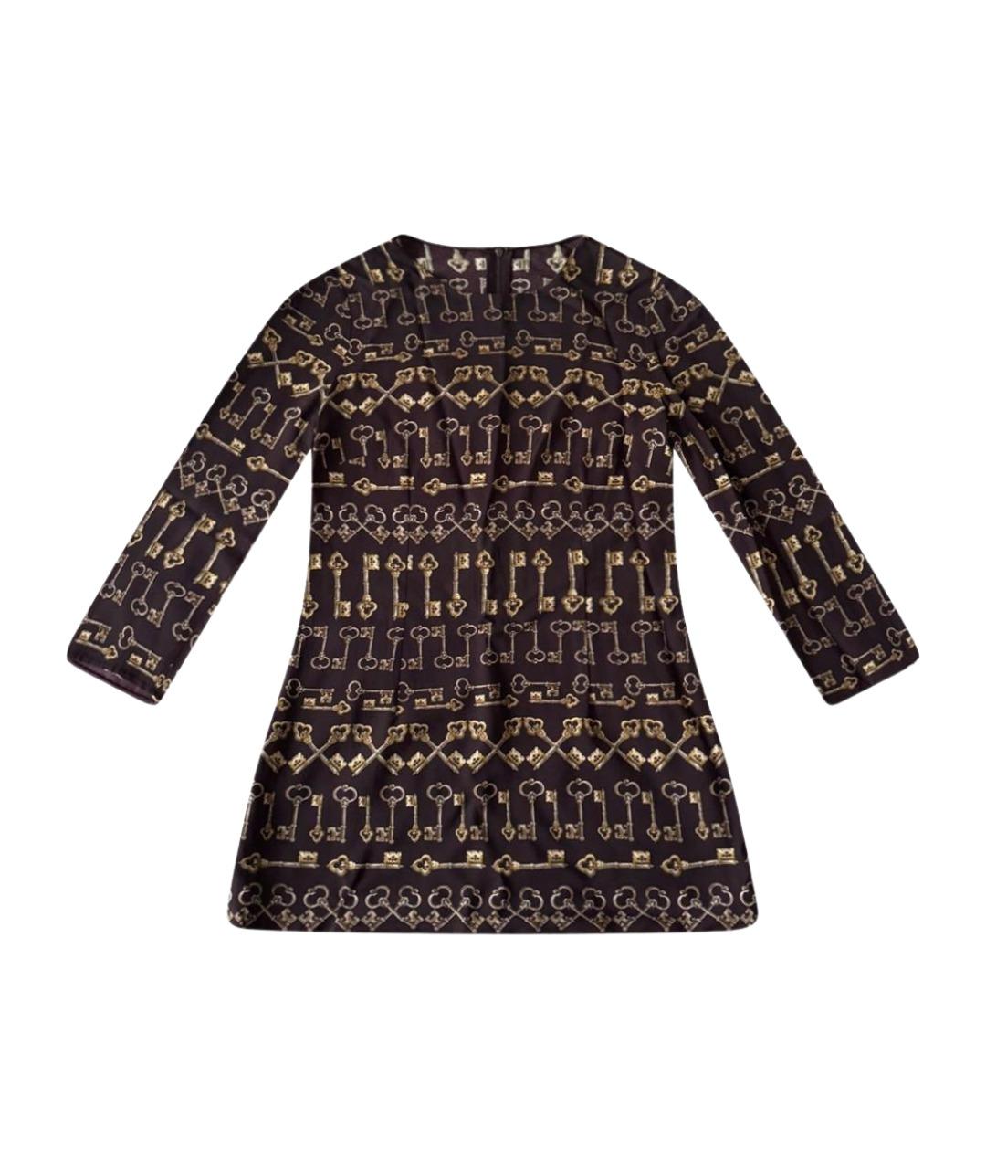 DOLCE&GABBANA Коричневая шелковая рубашка, фото 1
