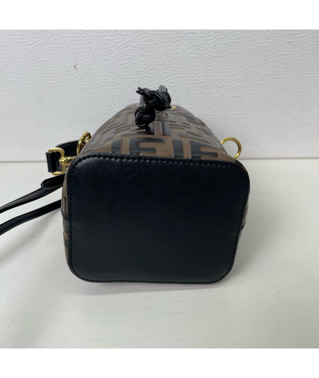 FENDI Коричневая кожаная сумка через плечо, фото 5