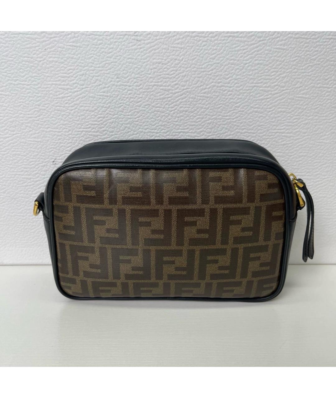 FENDI Черная жаккардовая сумка через плечо, фото 2