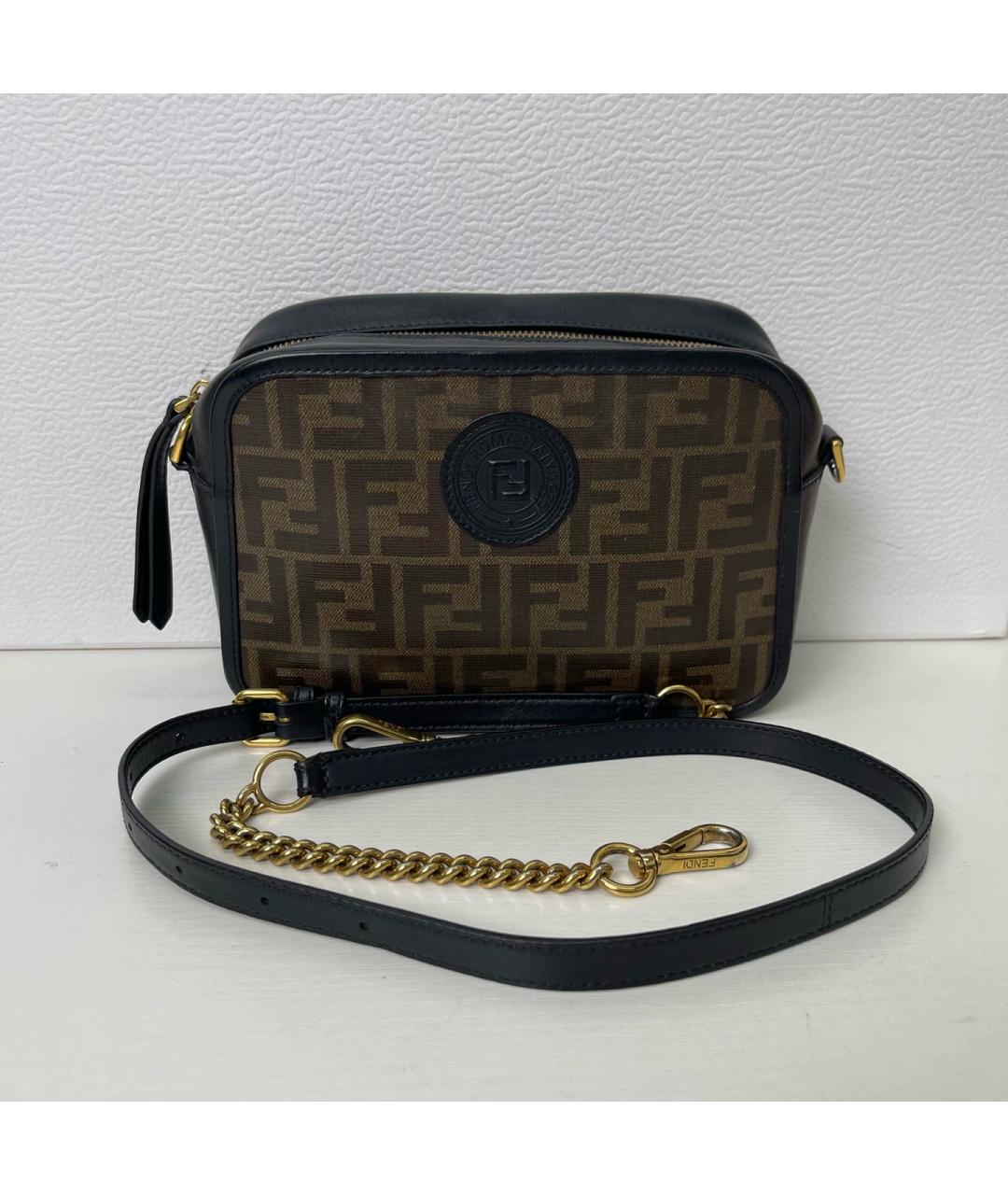 FENDI Черная жаккардовая сумка через плечо, фото 10