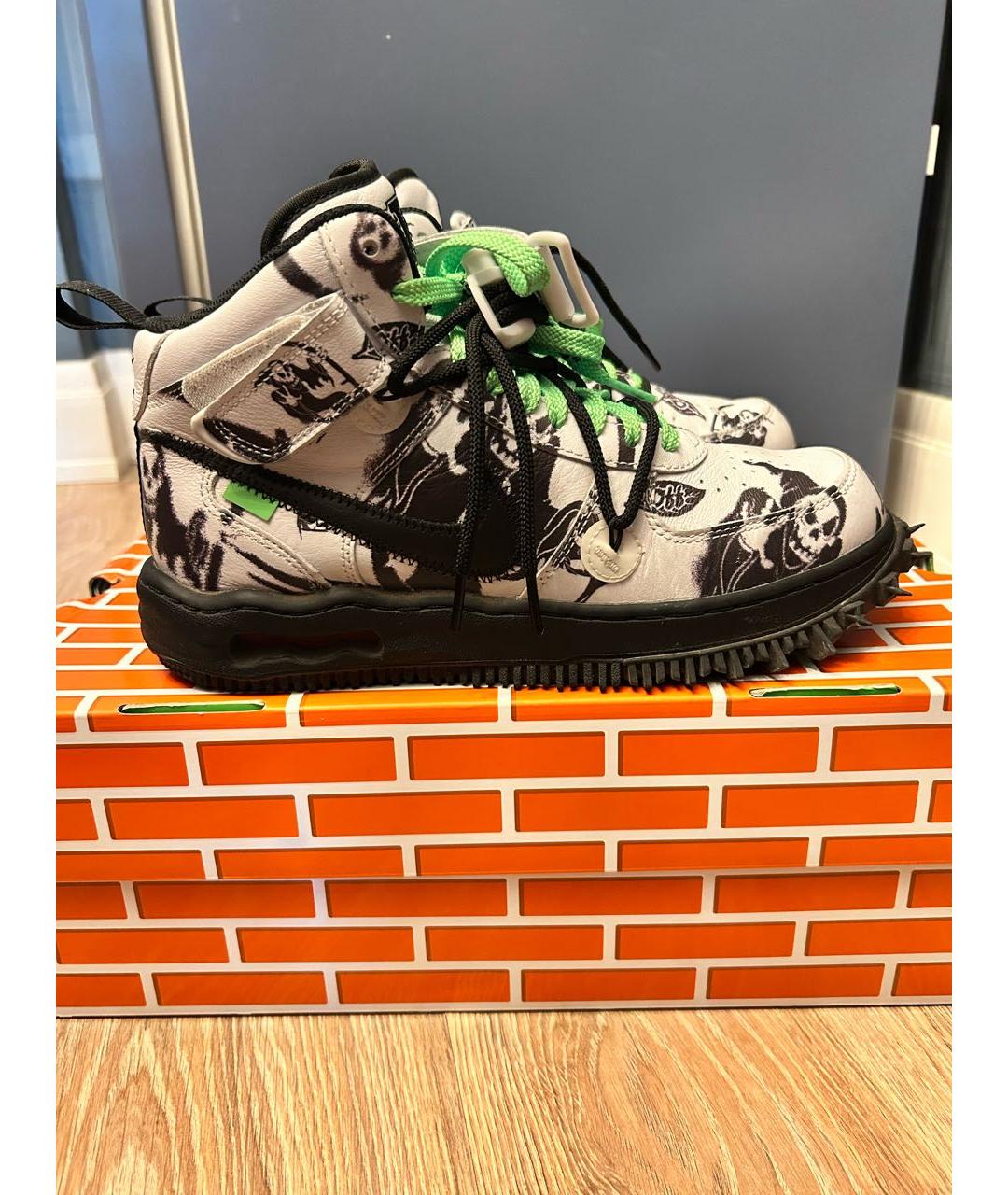 NIKE X OFF-WHITE Белые высокие кроссовки / кеды, фото 5