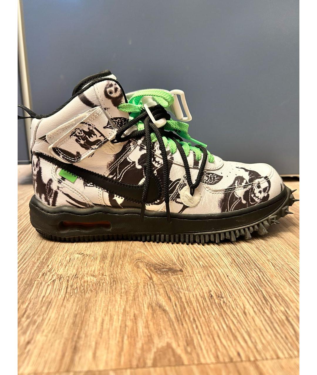 NIKE X OFF-WHITE Белые высокие кроссовки / кеды, фото 6