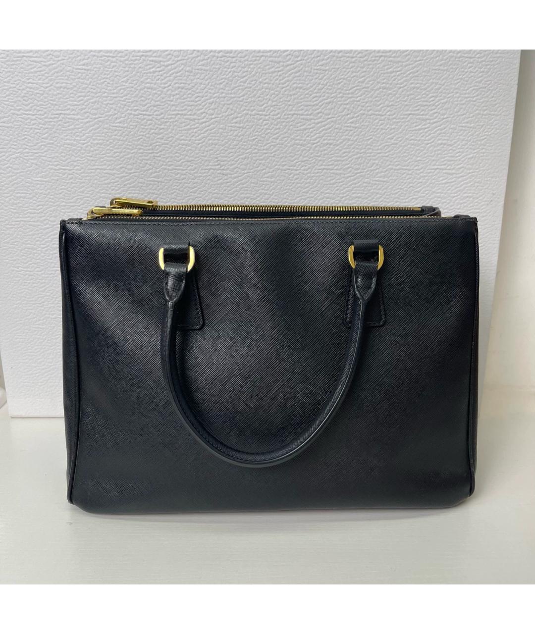 PRADA Черная кожаная сумка тоут, фото 2