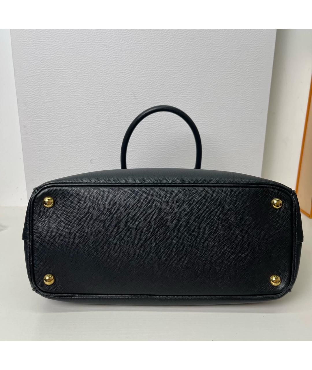 PRADA Черная кожаная сумка тоут, фото 5