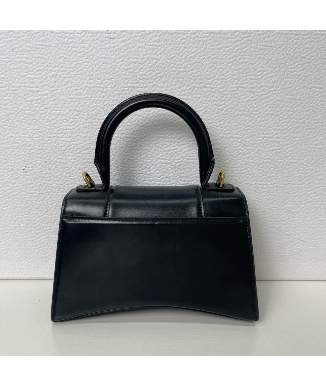 BALENCIAGA Черная кожаная сумка через плечо, фото 3