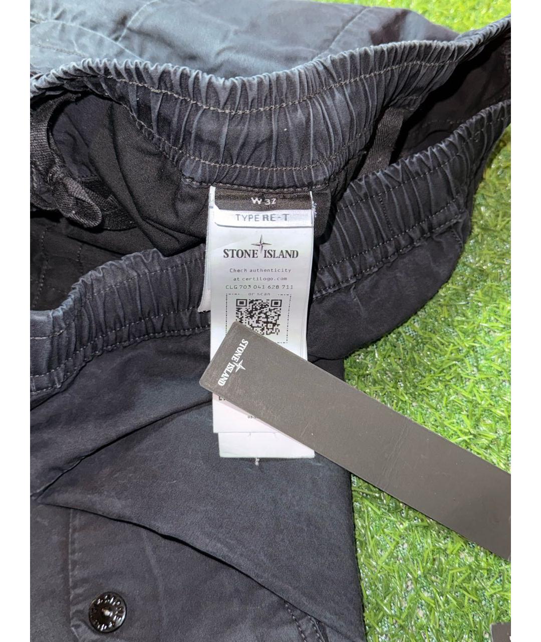 STONE ISLAND Темно-синие повседневные брюки, фото 4