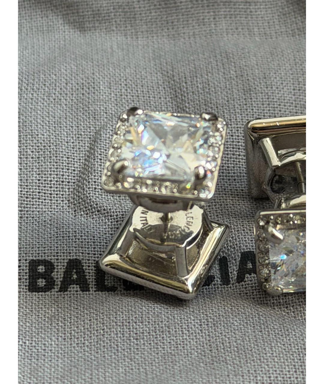 BALENCIAGA Серебряные металлические серьги, фото 7
