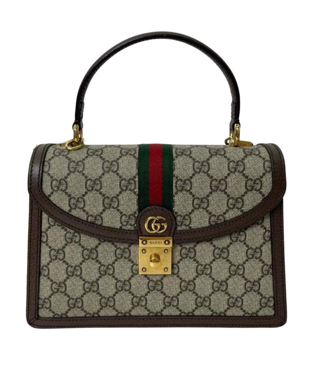 GUCCI Черная жаккардовая сумка через плечо, фото 1
