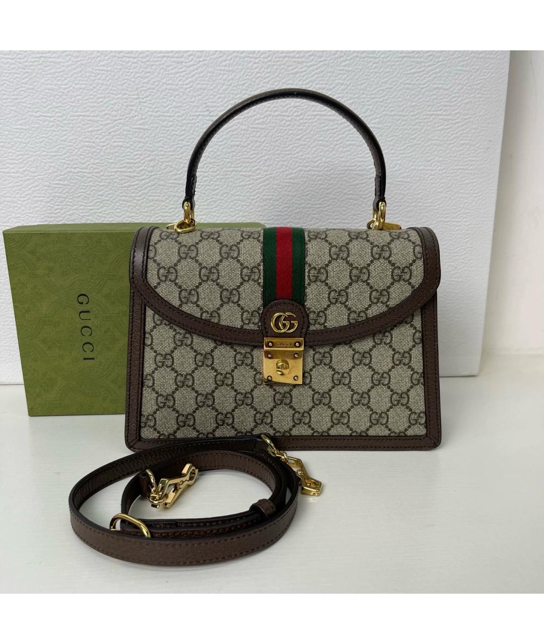 GUCCI Черная жаккардовая сумка через плечо, фото 2