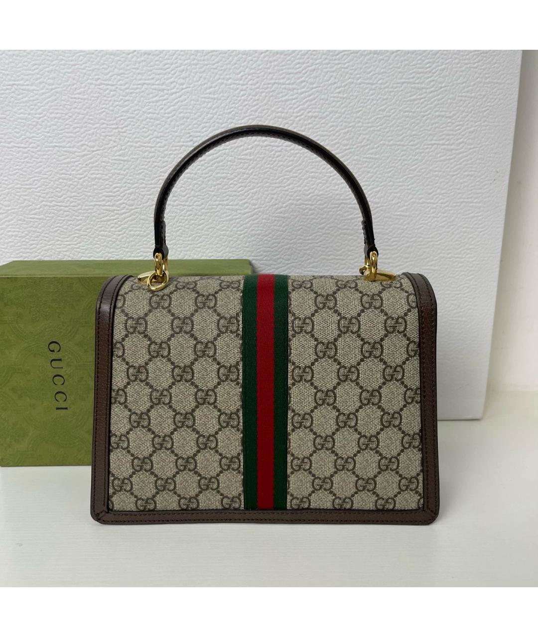 GUCCI Черная жаккардовая сумка через плечо, фото 3