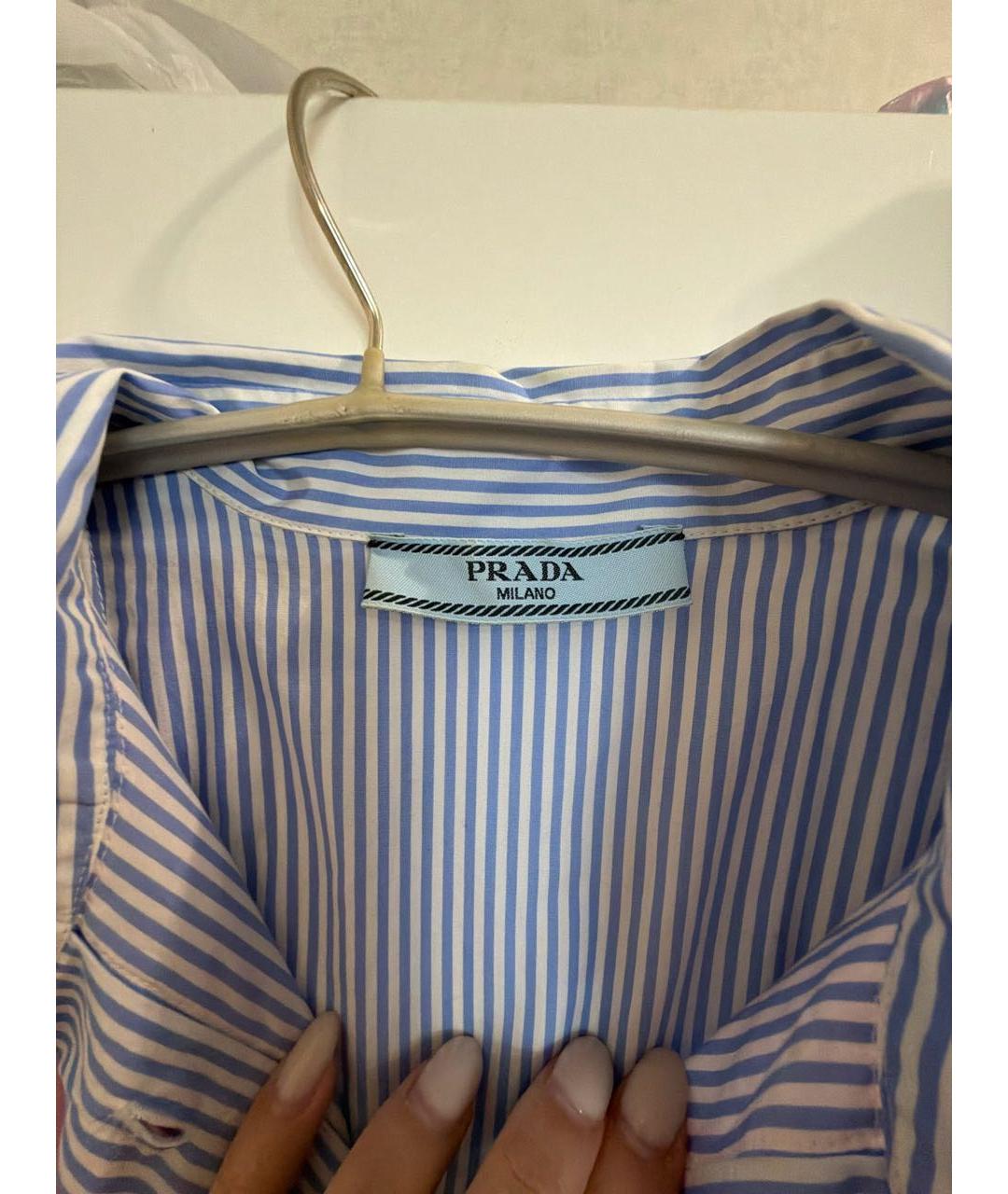 PRADA Голубая хлопковая рубашка, фото 3