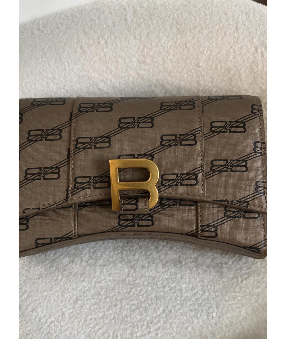 BALENCIAGA Коричневая сумка через плечо из канвы, фото 3