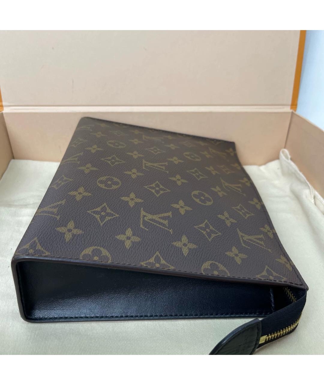 LOUIS VUITTON Коричневая папка для документов из канвы, фото 5