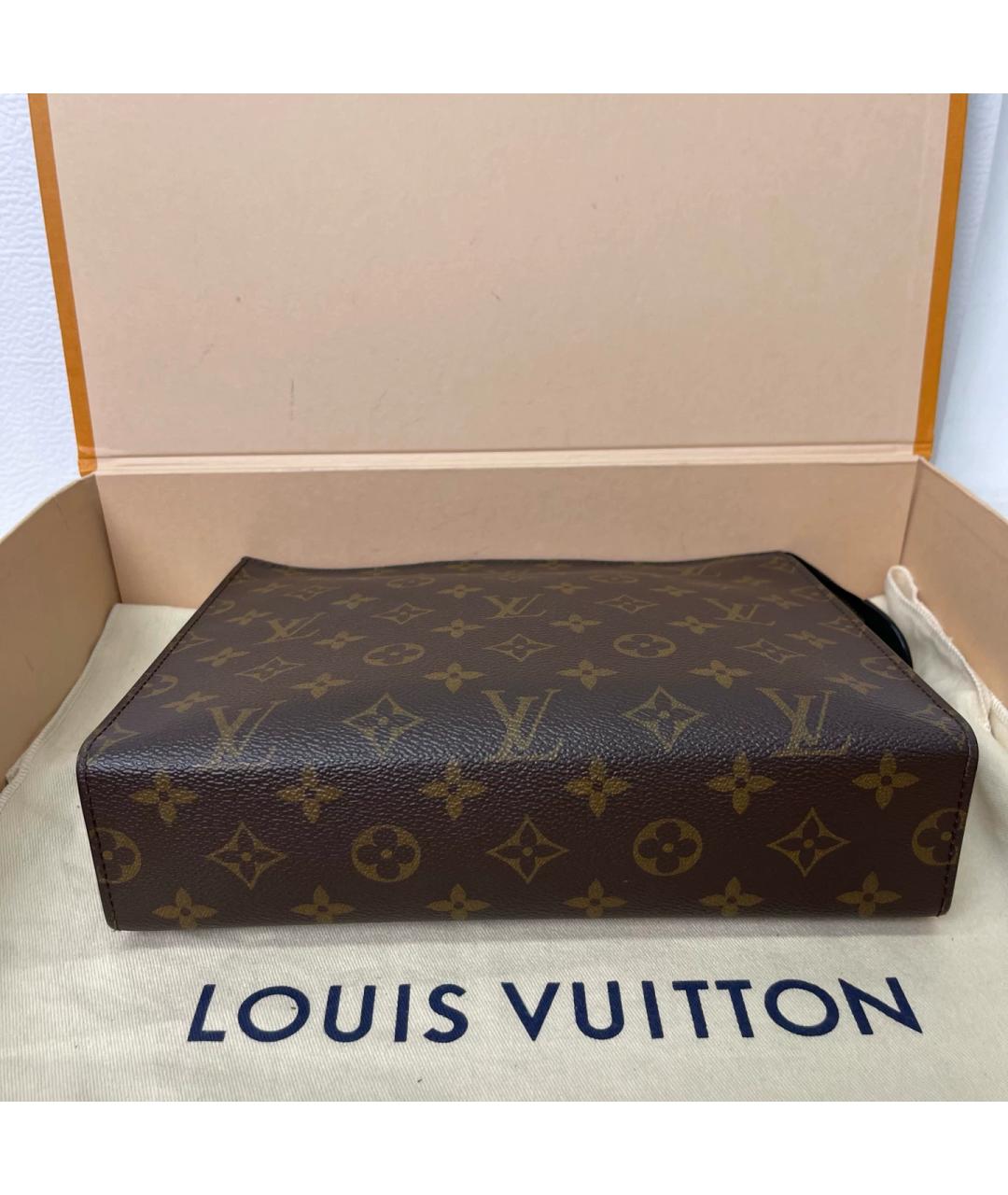 LOUIS VUITTON Коричневая папка для документов из канвы, фото 4