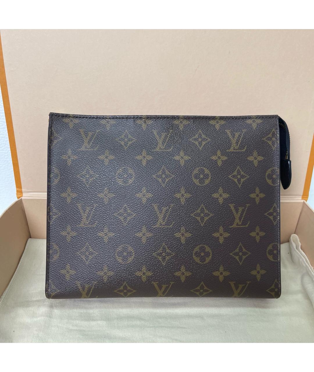 LOUIS VUITTON Коричневая папка для документов из канвы, фото 7