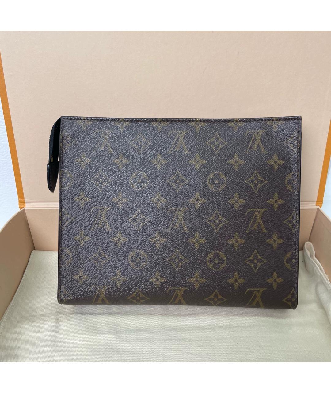 LOUIS VUITTON Коричневая папка для документов из канвы, фото 2